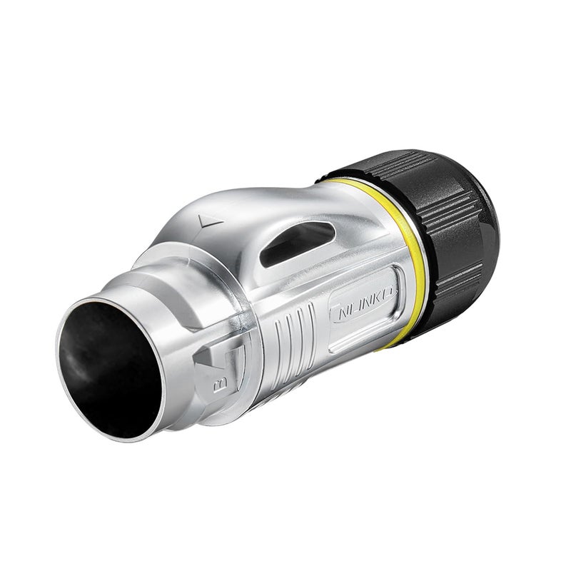 CNLINKO BD-24 RJ45 Connectors, 8P8C Dual Port Connector, Circular Connector for Network Connections, Panel Mount Receptacles Socket, IP68 Waterproof Connector, M24 Signal Connectors (RJ45 Set) - Image 2